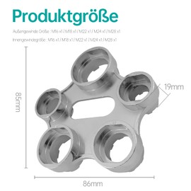 Devantia Aerator Mounting Wrench Universal Aerator Service Key - 10 Sizes Tap Aerator Tool for M16/M18/M20/M22/M24/M28 - Tap Strainer Key