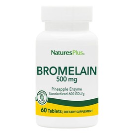 NaturesPlus Bromelain - 500 mg - Natural Proteolytic Supplement - 60 Vegetarian Tablets (60 Servings)