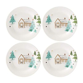 Lenox Balsam Lane 4-Piece Tidbit Plate Set, 2.05 LB, Green
