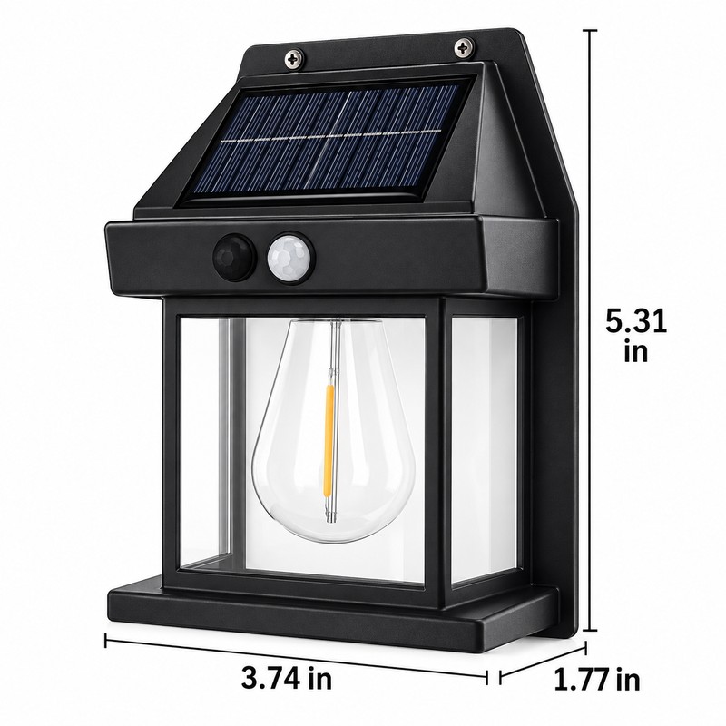 Solar Wall Light for Outdoor Lighting – Light Sensor LED