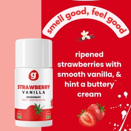 Grownish Natural Deodorant for Girls Ages 8 & Up | Aluminum-Free, Fresh Scents, 24-Hour Dry OdorProtection | 2 Pack (Strawberry Vanilla)