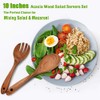 Wooden Acacia Salad Servers 10-inch, Set of 2, Salad Spoon