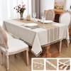 Nesrefyn Tablecloths for Rectangle Tables, Cotton Linen Table Cloth Non-slip
