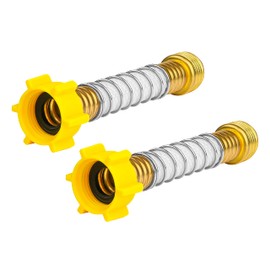AQUA CREST AQUA CREST Flexible Hose Protector-Eliminates Hose Crimping and Straining at Faucets and Water Connections for RV, Garden & Car Wash Hose Extension Adapter, Pack of 2