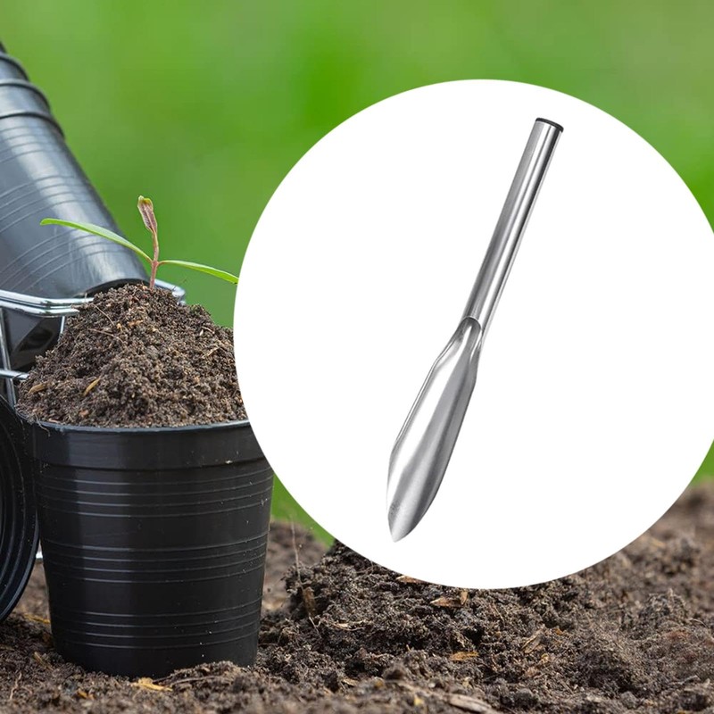 2Pcs Carbon Steel Shovels Set Leaf-Shaped Garden Trowel Weed Removal