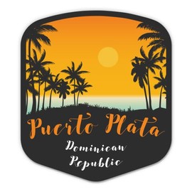 Squiddy Puerto Plata Dominican Republic - Vinyl Sticker Decal for Phone, Laptop, Water Bottle (3" Tall)