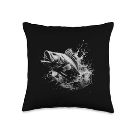 Angel Fishing, lustige Sprüche Carp in Water Comic Art Design for Men Women Children Throw Pillow, 16x16, Multicolor
