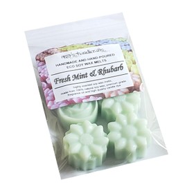 Fresh Mint & Rhubarb Highly Scented Soy Wax Melts