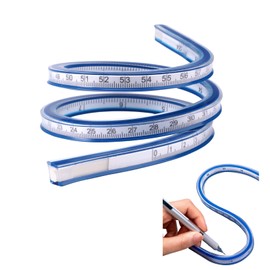 Flexible Curve Ruler, 60 cm, Tailor's Ruler, Curve Ruler, Tailoring Supplies, Flexible Ruler, Bendable Curve Stencil, Sewing, Professional, Bendable, Soft Ruler for Carpentry, Drawing, Clothes Design