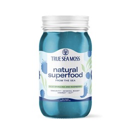 TrueSeaMoss Wildcrafted Sea Moss Gel – Blue Spirulina and Raspberry - Nutritious Organic Raw Seamoss Minerals, Proteins & Vitamins – Vegan Made in USA:_2 Pack