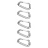 5Pcs Aluminum Alloy Climbing Carabiners 12KN (2697 Lbs) Heavy Duty