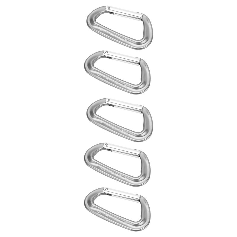 5Pcs Aluminum Alloy Climbing Carabiners 12KN (2697 Lbs) Heavy Duty