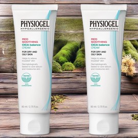 Physiogel Skin Calming Skin Refreshing Red Soothing Cica Balance Cream 2 x 80ml / 피지오겔 피부진정 피부산뜻함 레드 수딩 시카밸런스 크림 2개 80ml