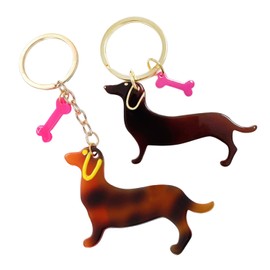 2 Pieces of Dachshund Keychains, Dog Pendant Keychains, Bag Pendants, Creative Keychain Decorations