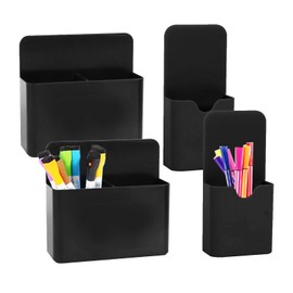 Forreen Magnetic Pen Holder, Pack of 4 Magnetic Pen Holder, Magnetic Marker Holder, Whiteboard Pen Holder, Magnetic Pen Holder, Storage Box for Fridge Whiteboard Locker