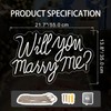 Will You Marry Me Neon Sign for Wedding Party Backdrop