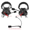 HEARFALCOM Dual Communication COMTA III Tactical Headset with PTT Adapters