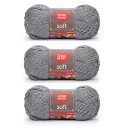 Red Heart E728-9440 Red Heart Soft Yarn - Light Grey Heather