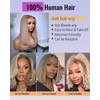 Ash Blonde Bob Wig Human Hair Pre Plucked Lace Front