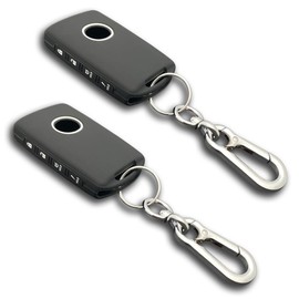 TANDRIVE Key Fob Cover Compatible with 2025 2024-2019 Mazda CX-5 CX-30 CX-50 CX70 CX90 3 6 CX-9 MX-5 Miata, Silicone, 4-Button, 2-Pack, Black