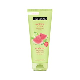 Freeman Soothing Watermelon & Aloe Gel Facial Mask Hydrating Nourishes and Soothes Cooling Irritated Skin 6 Floss Tubes for Sensitive and Prone Skin 1 Count Color / 프리먼 수딩 수박 & 알로에 젤 페이셜 마스크 수분 공급 영양 및 진정 효과가 있는 자극받은 피부 냉각 민감성 트러블이 발생하는 엎드린 피부를 위한 6 플로즈 튜브 1 카운트 Color