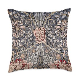 Artgalla Honeysuckle William Morris Art Nouveau Pattern Throw Pillow, 18x18, Multicolor