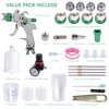 Zeinlenx HVLP Spray Gun With 10Pcs 600ML Disposable Paint Cups,