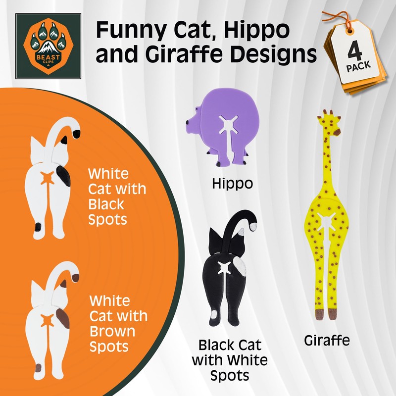 BEAST Clips Animal Bread, Bread Ties, Chip Clips, Air Tight,