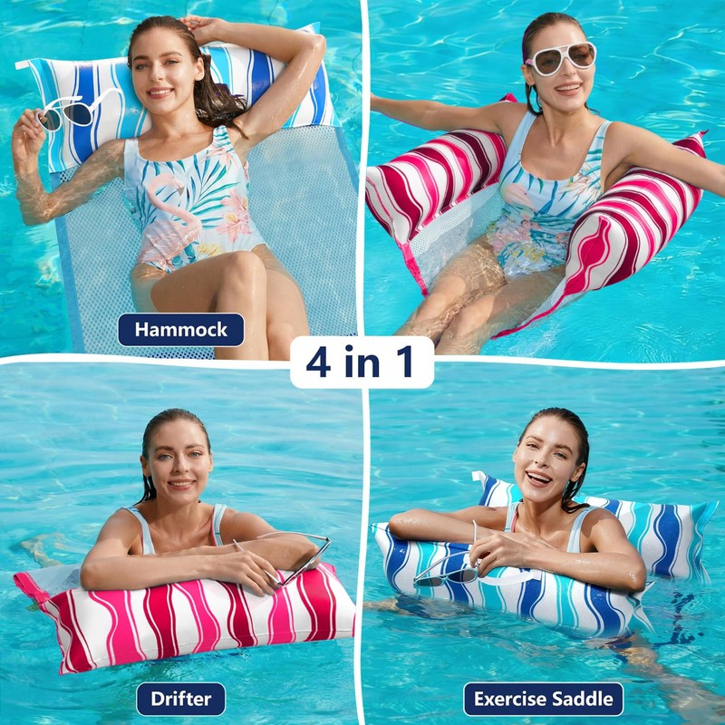 Jasonwell Pool Floats Adult Games - 2 Pack Fabric Inflatable