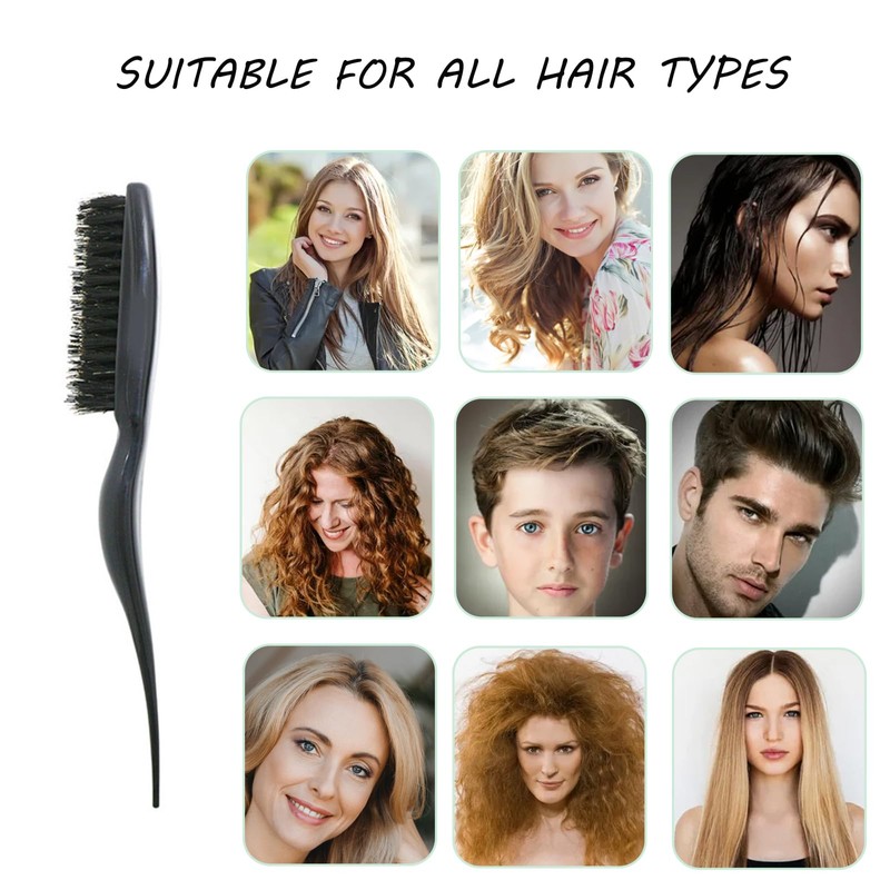 Slick Back Brush, 4 Pcs Comfortable Grip Slick Back Hair