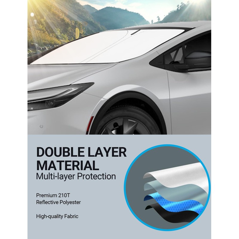 Proadsy Front Windshield Sun Shade Foldable Sunshade Protector Custom Fit