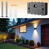 8 Pack Solar Wall Lights for Outside Solar Fence Lights