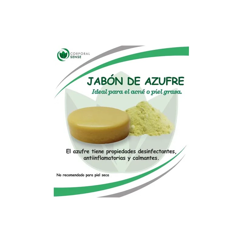 Jabón Facial Con Azufre Corporal Sense Barra 80g
