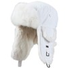 frr B-52 Aviator Hat with Natural White Rabbit Fur (S/M,