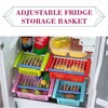 SUL Fridge Drawer Organisers, Plastic Kitchen Pull-Out Retractable Drawer Organizer,