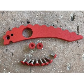 DH Red Titanium Back Spacer with Stainless Screws For Spyderco Manix 2 G10 Knife