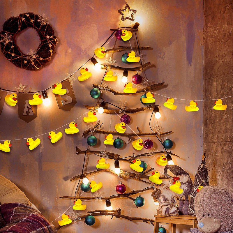 AceList 10 LED Yellow Duck String Lights for Kids Room