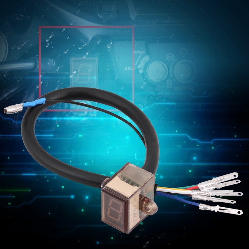 Universal Motorcycle 6 Speed Digital Gear Indicator Shift Lever Sensors