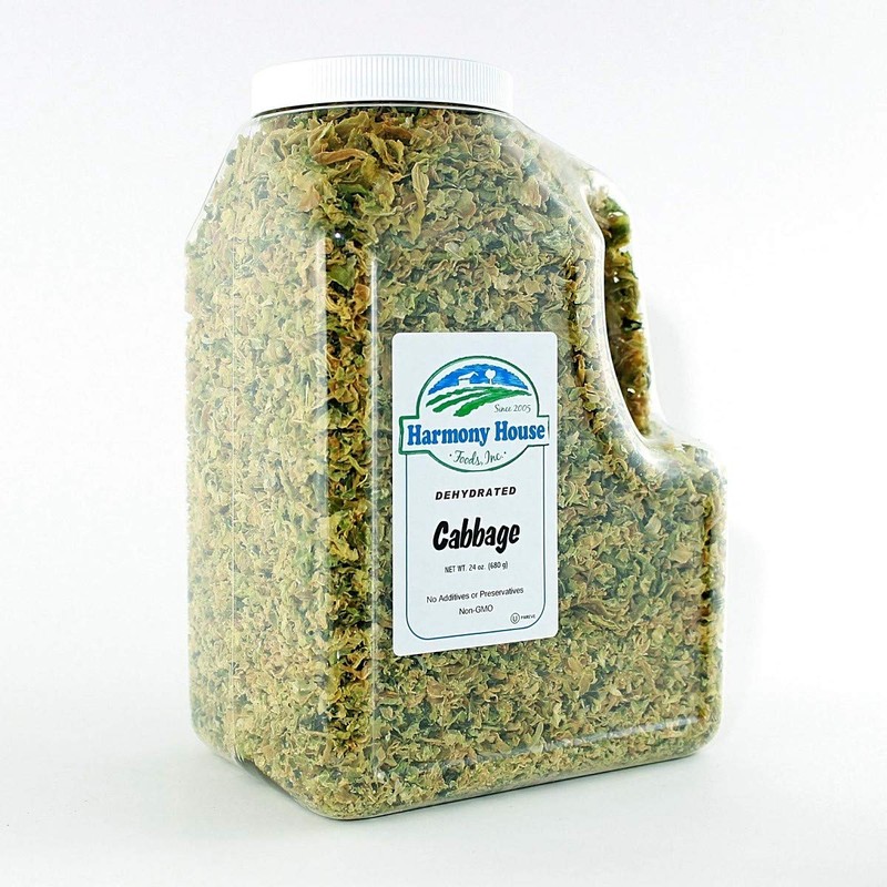 Harmony House Foods, Dried Cabbage, Flakes, 48 Ounce Gallon Size