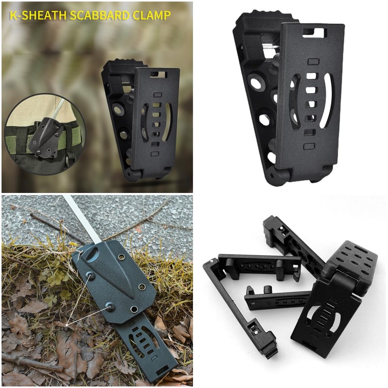 SquEqu 2 Pack Knife Sheath Belt Clips with Chicago Screws