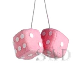 PINK FLUFFY DICE