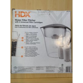 HDX New, Free ship, HDX 10-Cup Large Water Filter Pitcher with 2 Filters, BPA Free