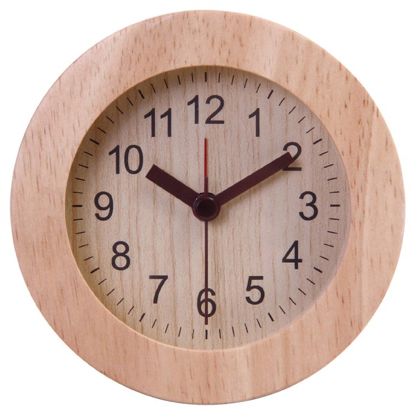Fuji Boeki 36699 Table Clock, Alarm Clock, Analog, Width 4.0
