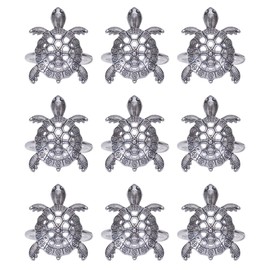 9PCS sea Turtle Napkin Rings Decorate Your Table in Christmas, Thanksgiving, Birthday, Wedding, Commemoration Day, Business Banquet and Other Festivals and Occasions? (03)