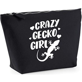 Hippowarehouse Crazy gecko girlprinted make up cosmetic wash bag 18x19x9cm