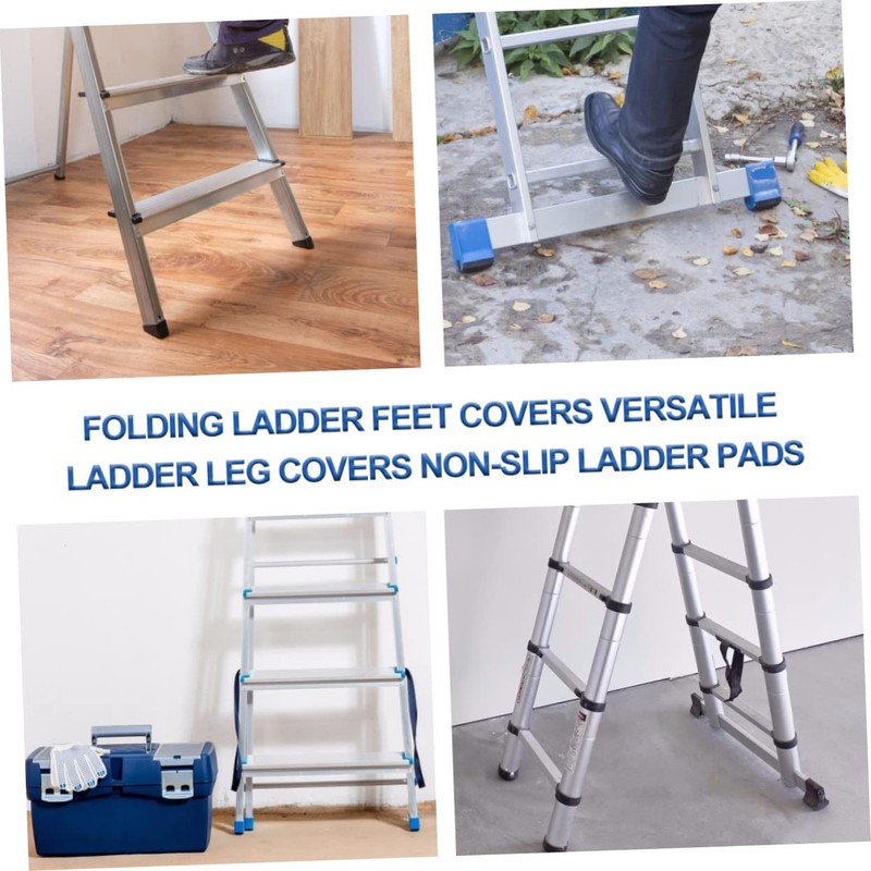 OSALADI 4pcs Non-Slip Ladder Feet Covers Durable Ladder Leg Pads