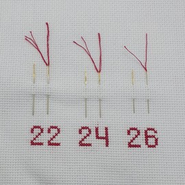Cross Stitch Needles Embroidery Tapestry Gold Tail Sizes 22, 24, or 26 Pack of 30 (22)
