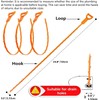 Forlivese Drain Snake,6 Pack Shower Drain Unblocker,Multifunctional Sink Unblocker Tool