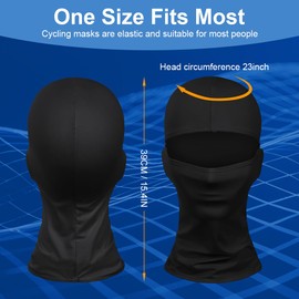 DiULi Balaclava Ski Face Mask, 2Pcs Black Ski Mask UV Protector Scarf for Men/Women Lightweight Neck Warmer Cycling Multi-Purpose Balaclavas for Helmet Motorcycle Cycling Running Racing