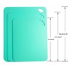 Plastic Flexible Cutting Mats for Kitchen, 3pcs Color Coded Chopping